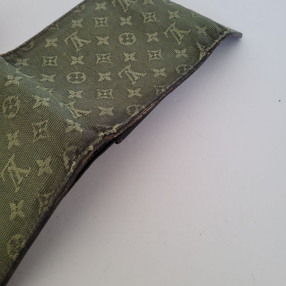 LOUIS VUITTON LV Men's Canvas Leather Card Bill Coin Wallet Khaki Green Medium - Picture 11 of 14